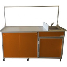 Monsam FCS-001 Food Service Cart with Portable Self Contained Sink  Maple - B00G6T6FVC